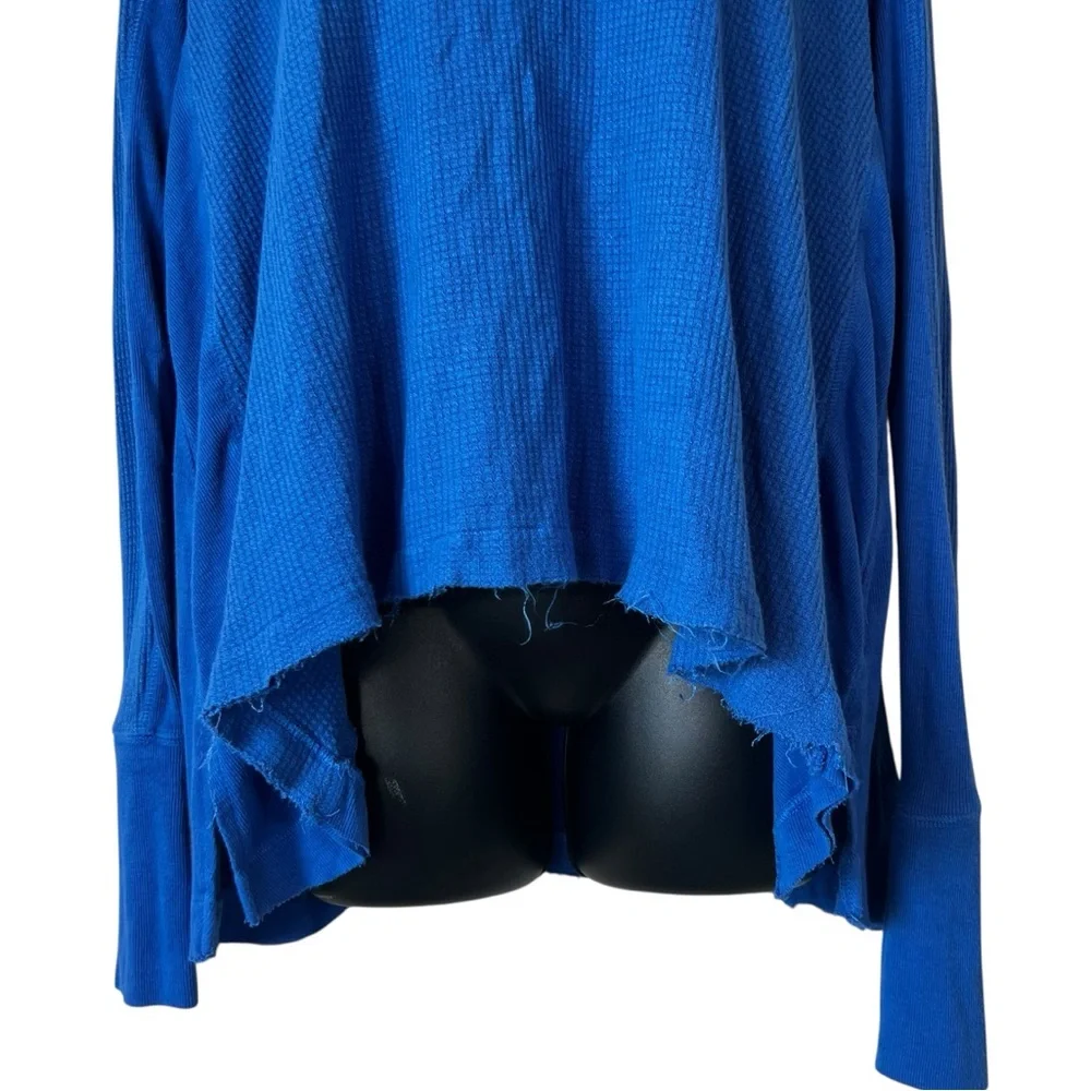 Free People We the Free Malibu Thermal Drippy Blue Top